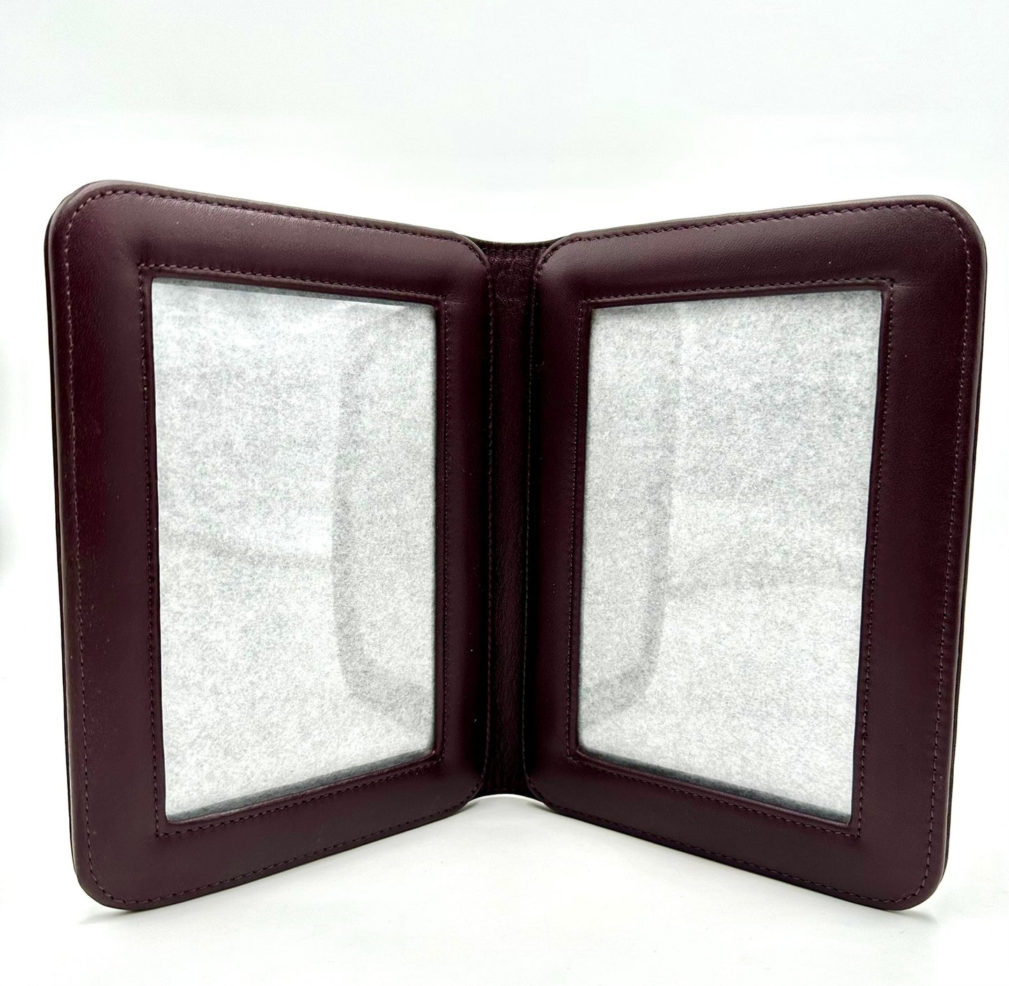 Leather Double 4" x 6" Picture Frame