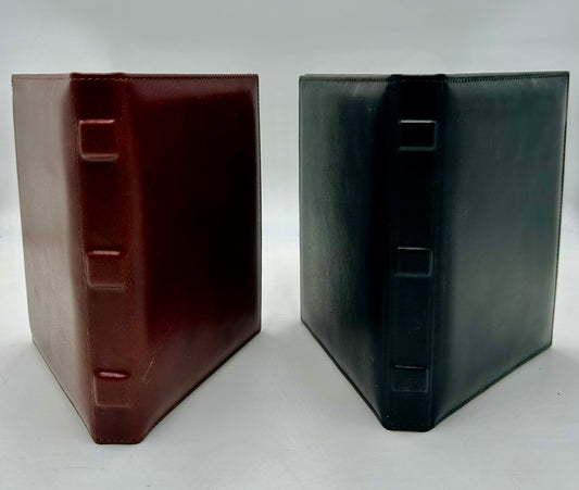 Leather Hubbed Double Picture Frame 4x6