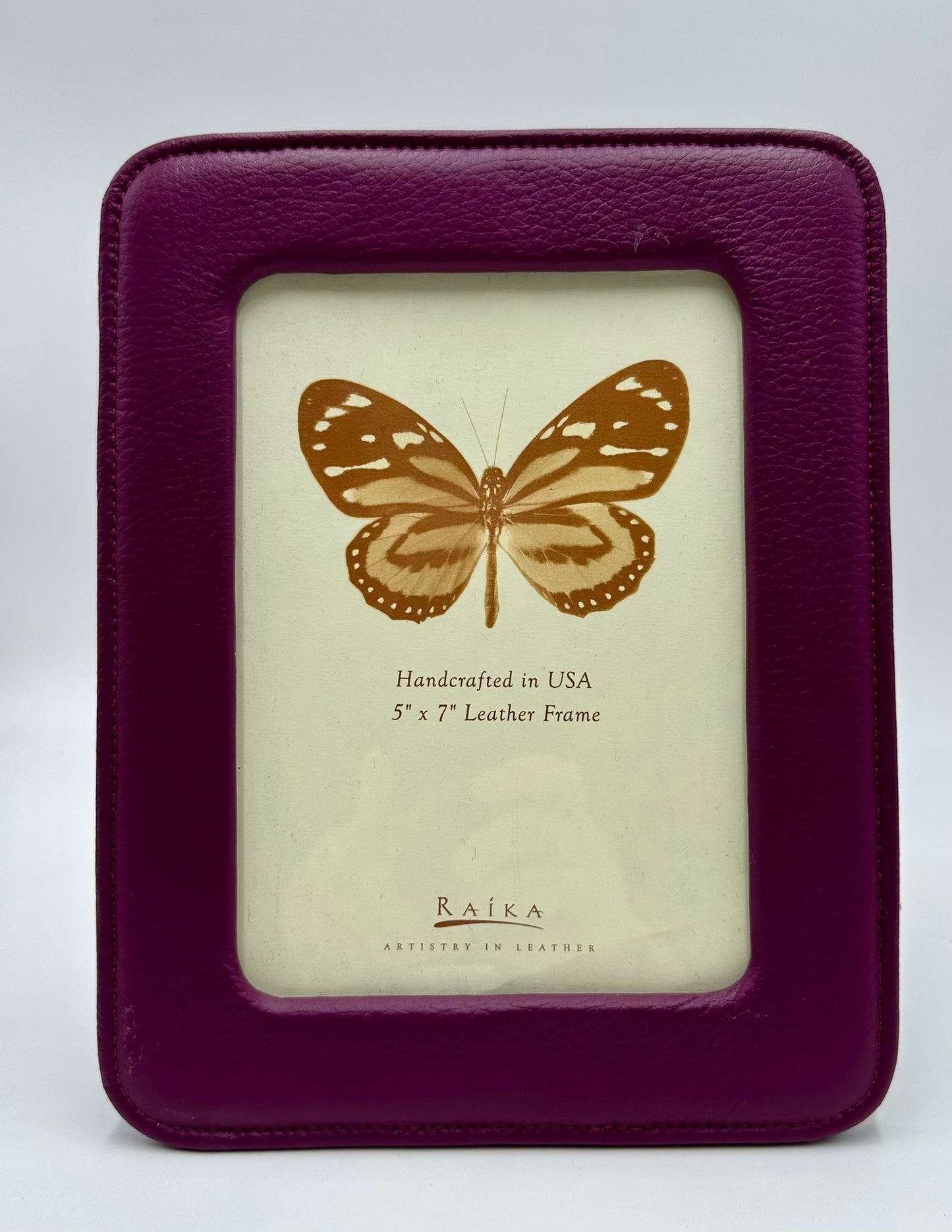 Stitched Leather Picture Frame 5x7