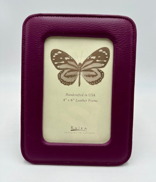 Stitched Leather Picture Frame 4x6