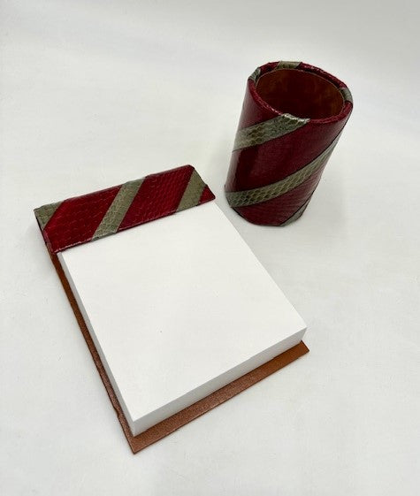 2-Piece Leather Desk Accessories Set