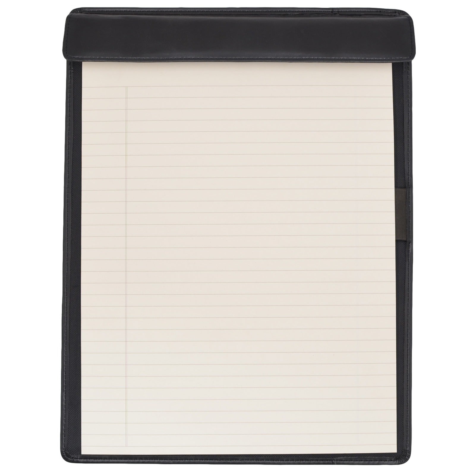 Leather: Faux Leather Portfolio  Fits: 8 1/2 x 11 note pad  Dimensions: 9 ½ x 12 ⅜ Manufacturer: DLX  Material: Vinyl