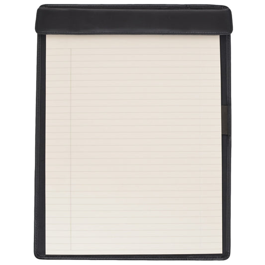 Leather: Faux Leather Portfolio  Fits: 8 1/2 x 11 note pad  Dimensions: 9 ½ x 12 ⅜ Manufacturer: DLX  Material: Vinyl