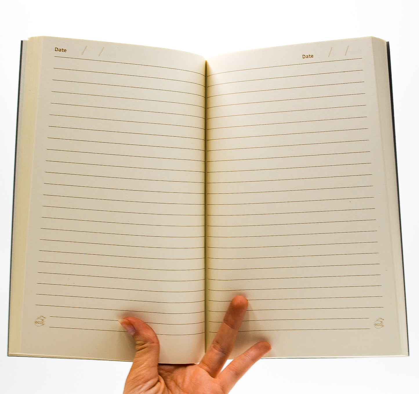 Journal Refills: 1209-9 Casebound 6" x 9" Journal 72 ivory lined sheets made from recycled material. 13 pt soft cover (made with 100% recycled material). Organic-based inks are used in the cover and sheets. Comes in Black, Blue, Light Blue, Green, Orange, Red, Cool Grey, White and Natural covers.