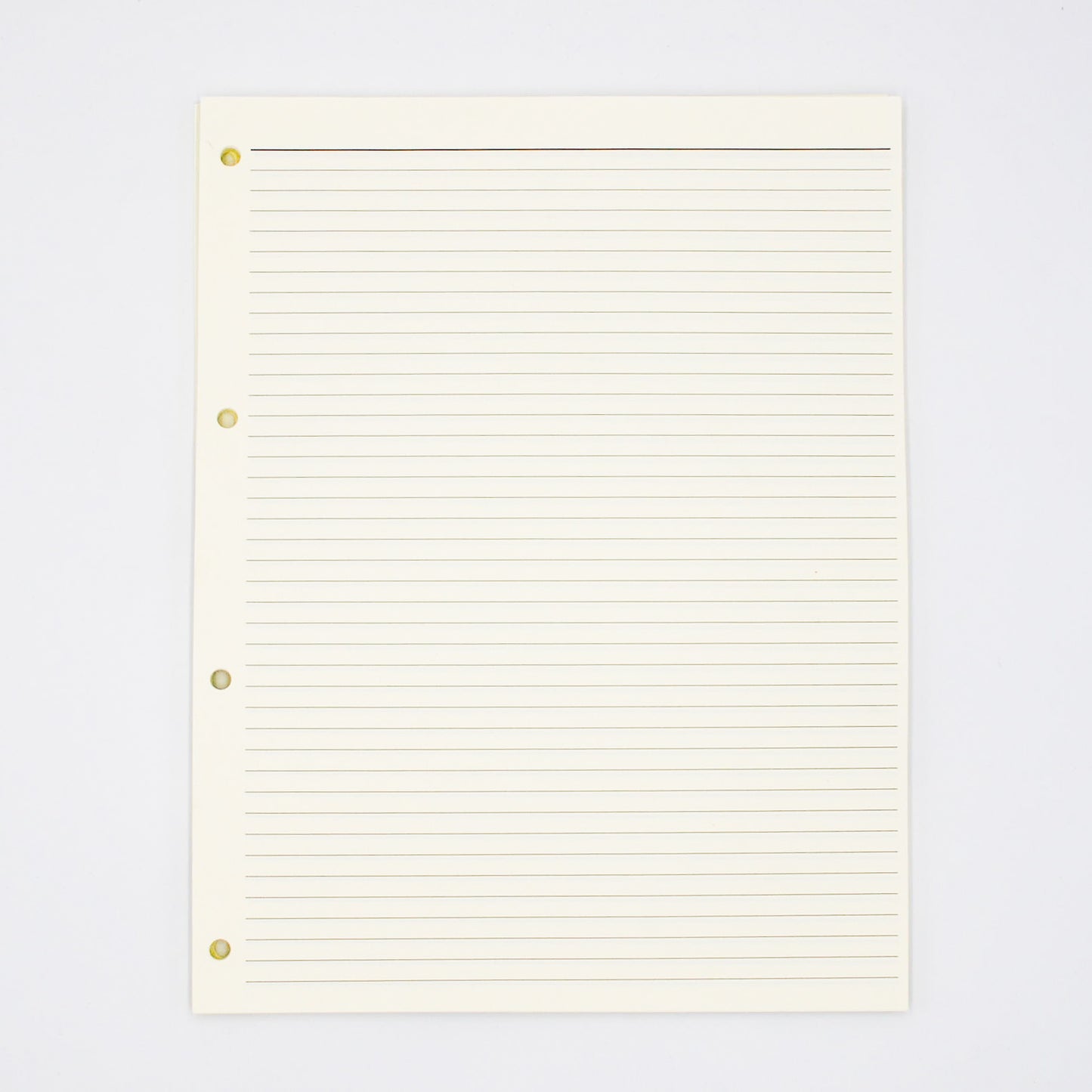 Supplements: 8-1/2 x 11 4-hole Ivory Note Sheets louis vitton 4 ring ruled pages