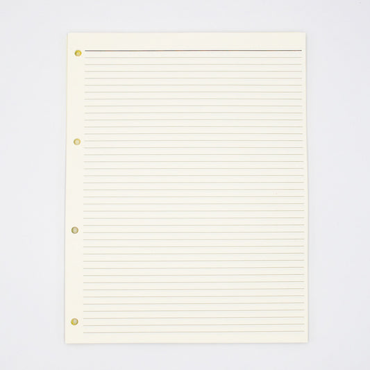 Supplements: 8-1/2 x 11 4-hole Ivory Note Sheets louis vitton 4 ring ruled pages