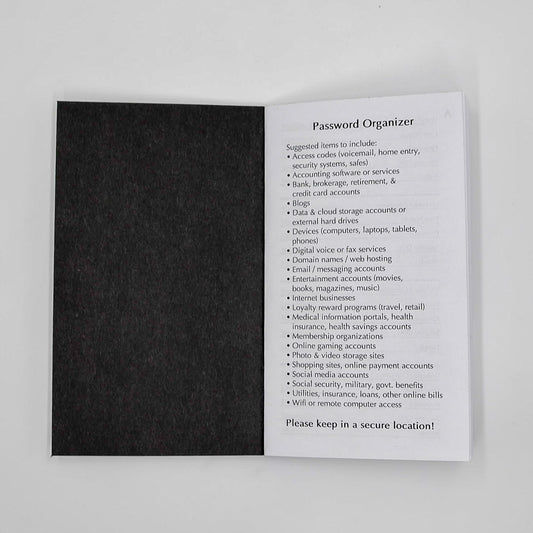 PASSBOOK Password Book: 3-5/8 x 6 with Discrete Cover and Alphabet Labeled Pages