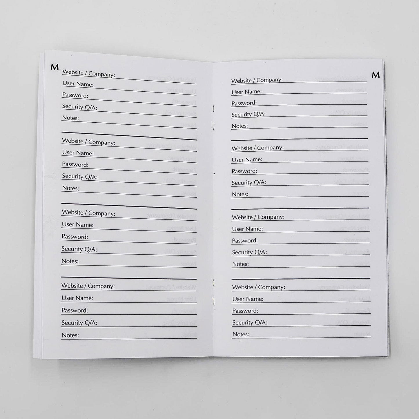 Password Book: 3-5/8 x 6 with Discrete Cover and Alphabet Labeled Pages