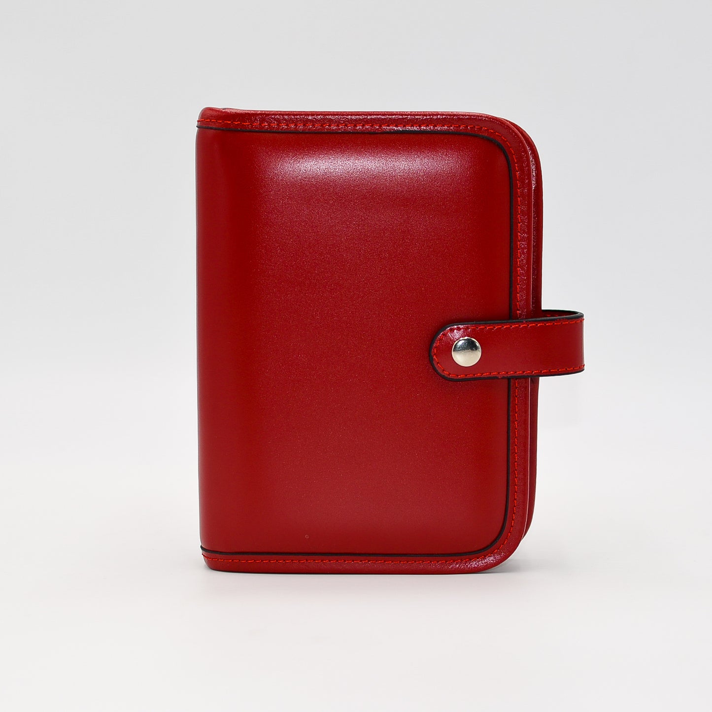 Leather: 6-ring Cover with Snap Closure and Document Holder