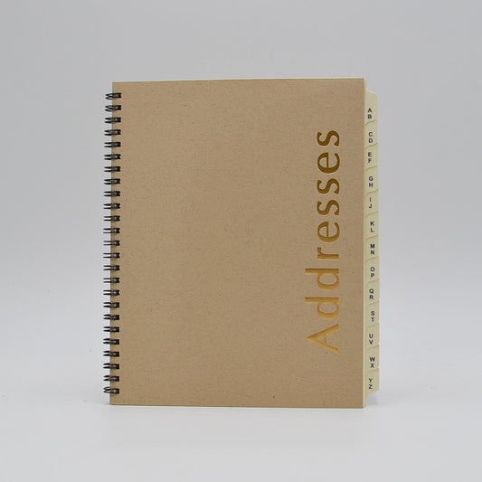 Address Book: AD86WI 6-3/4" x 8-3/4" Wirebound a to z organizer telephone book wirebound ivory preference collection bosca buxton alpha alphabet tab