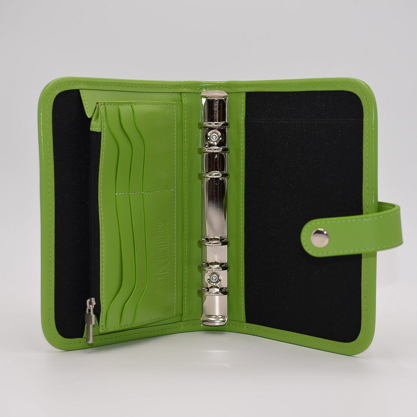 Leather: JG64 6-ring Cover with Snap Closure and Document Holder