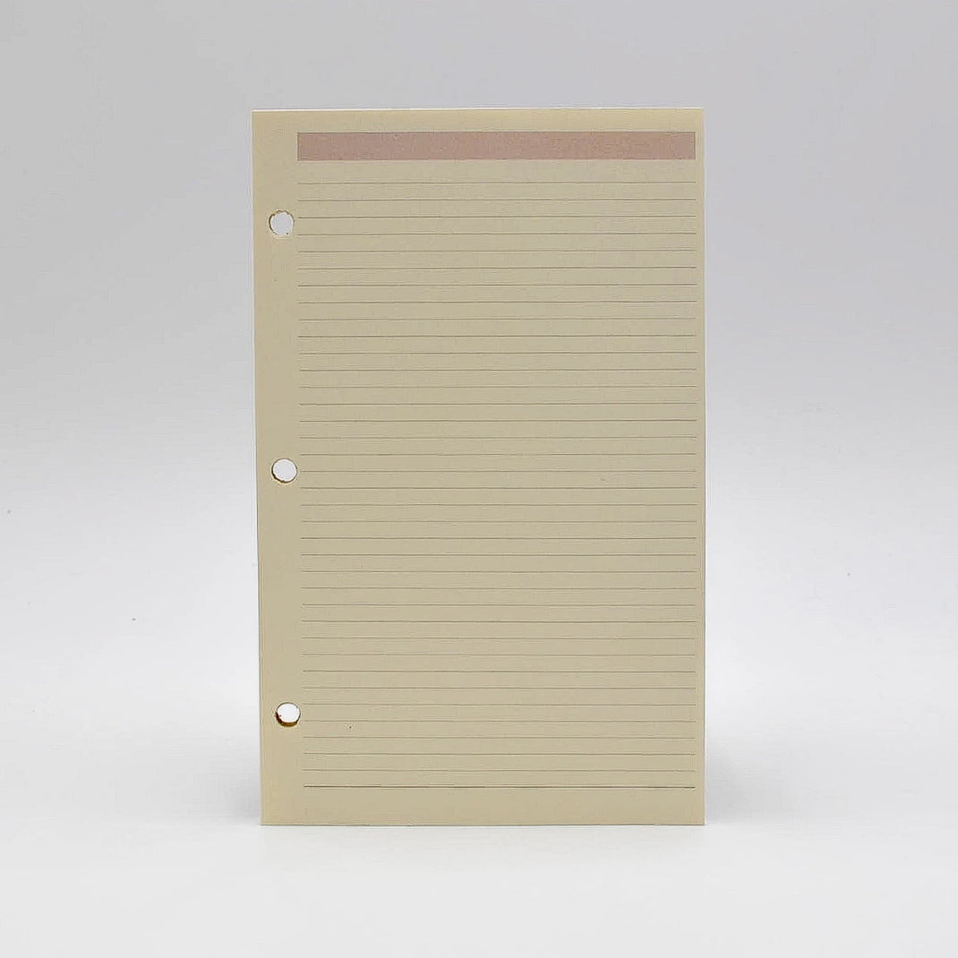 Note Sheets: PC85FR3/M 5" x 8" Ruled Hole-Punched Loose Leaf Pages 3-ring or 16-ring