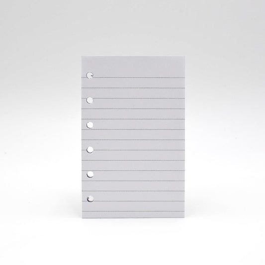 Note Sheets: MSN35P6 5" X 3-1/8" 6-Ring Coach pages notes loose leaf ruled white paper 6 hole punch holes punched insert refill MP35P6