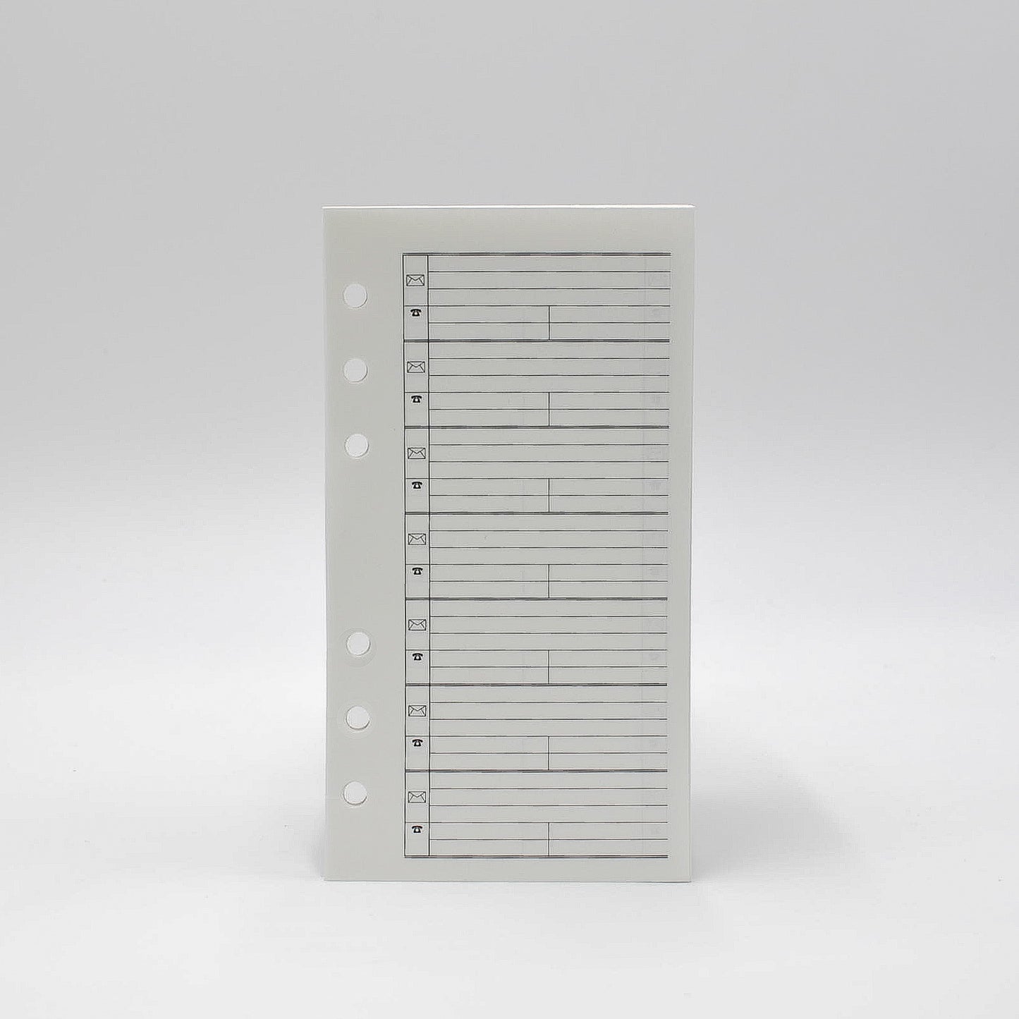 Louis Vuitton Address Sheets: MA46P6 6-3/4" X 3-3/4" 6-Ring pages sungraphix 6 hole holes punch punched paper loose leaf refill telephone insert inserts paper planner organizer agenda refills loose leaf looseleaf pages white
