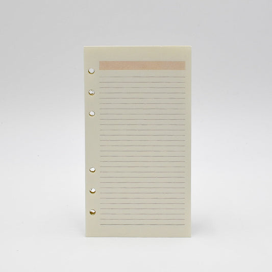 Note Sheets: MSN46P6 6-3/4" X 3-3/4" 6-Ring Loose Leaf Ruled Refill notes pages refill inserts paper sungraphix Coach Gherka Preference Collection 6 ring ruled page binder