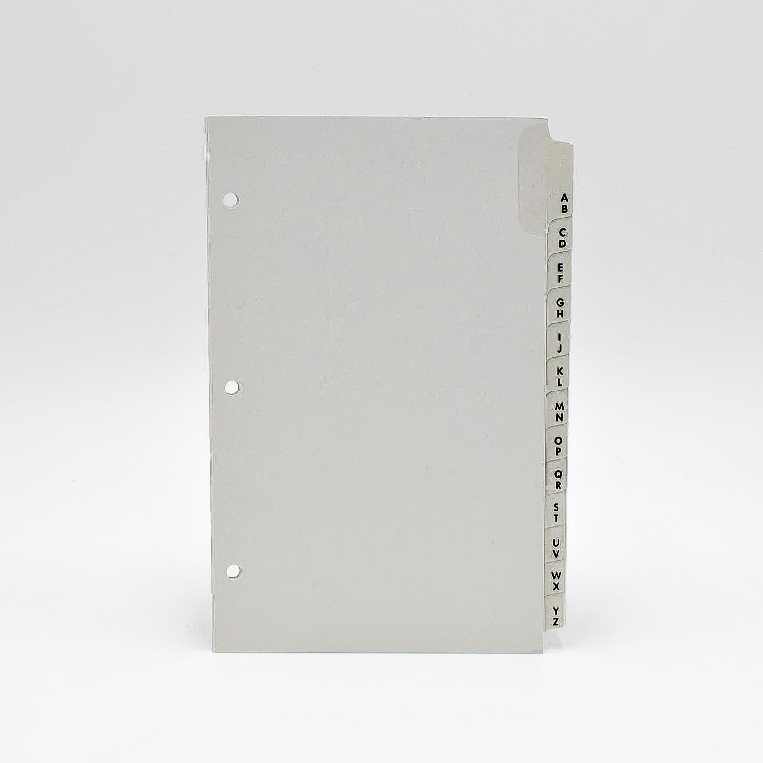 Address Tabs: PC3D853 8"X 5" 3-ring white grey 3 hole loose leaf telephone alpha alphabet laminate tabs
