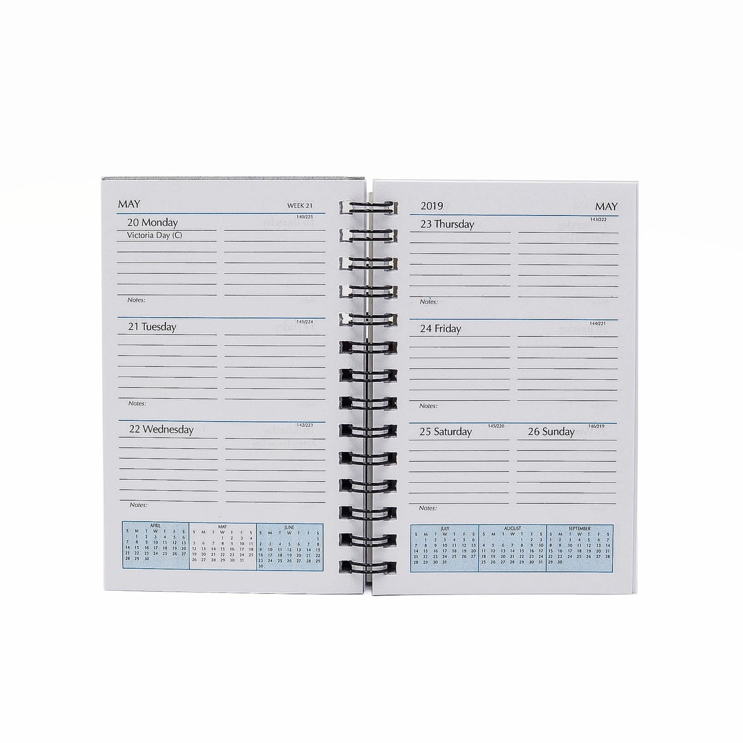 mw35w This wirebound 2021 or 2022 calendar, 3-1/8" x 5" refill has a month-at-a-view portion in the front of the book and a week-at-a-view portion in the back