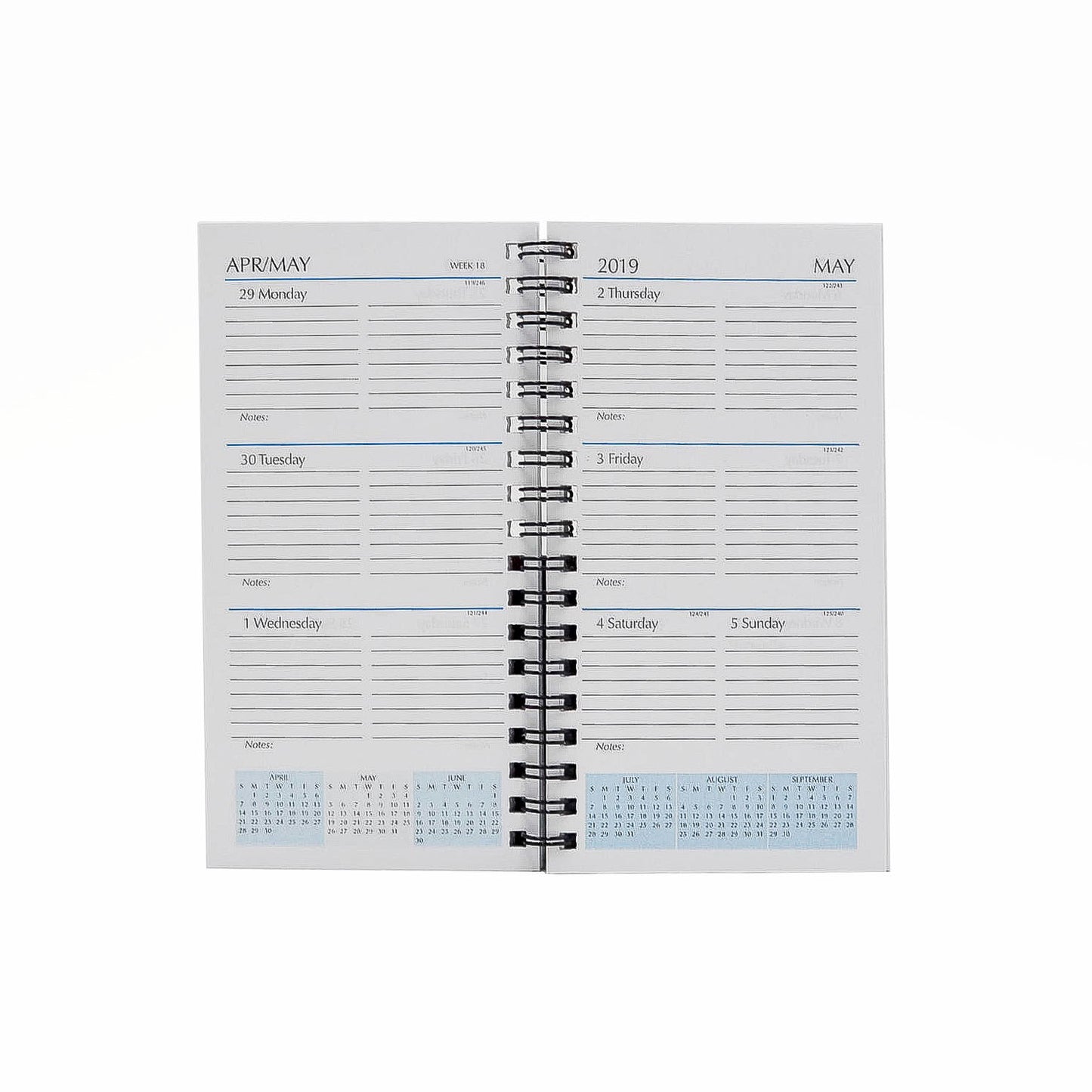 MW36W This wirebound 2021 or 2022 calendar, 3-1/4" x 6-1/4" refill has a month-at-a-view portion in the front of the book and a week-at-a-view portion in the back