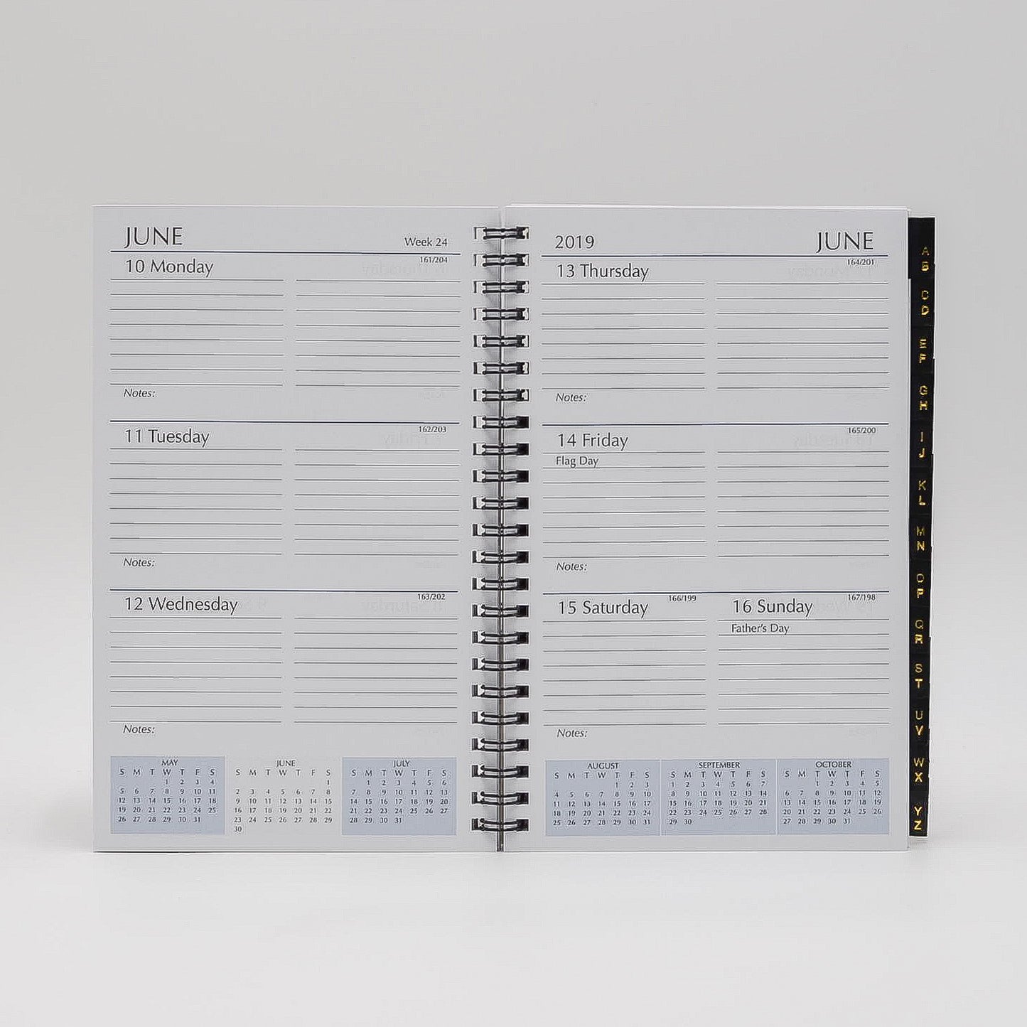 MWA58W 5 X 8 WIREBOUND MONTHLY WEEKLY CALENDAR PLANNER REFILL ADDRESS TABS COMBO WHITE
