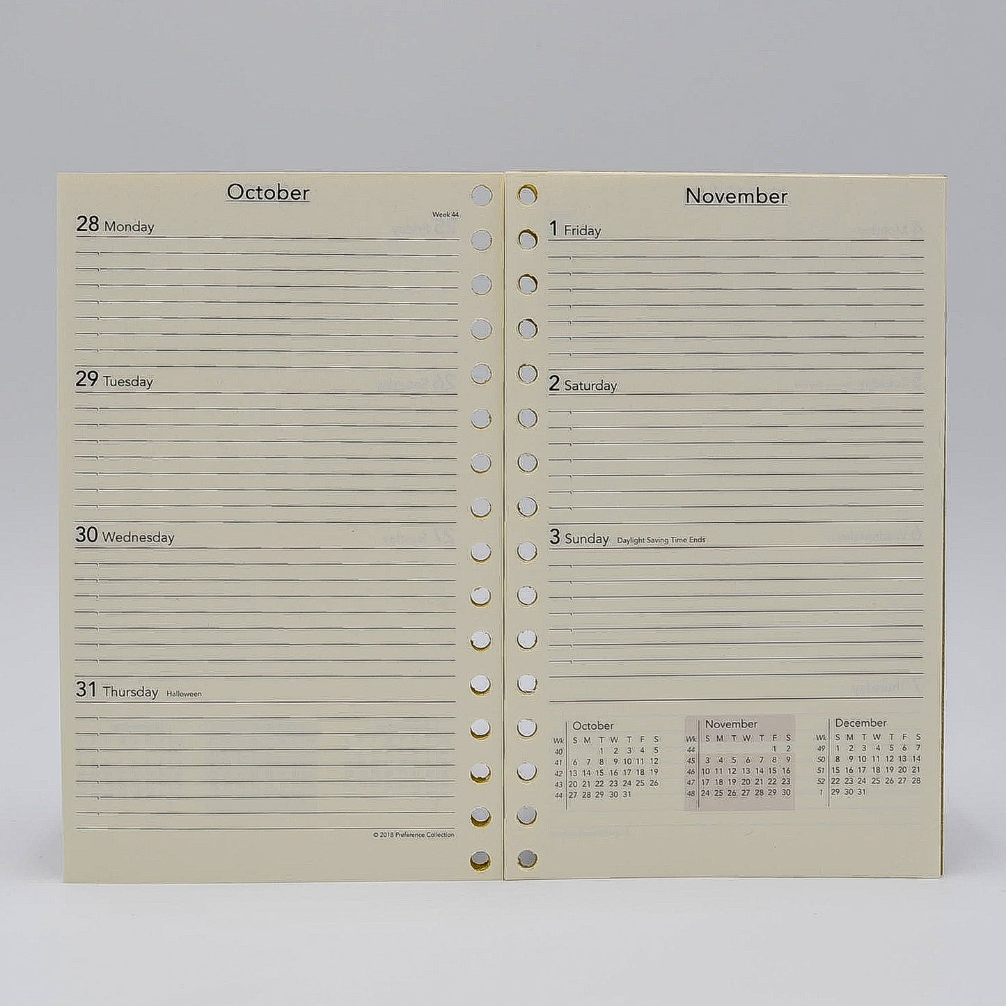 Preference Collection: PD85MI 8 x 5 16-hole Planner sungraphix ivory 16 ring planner calendar agenda organizer desk monthly weekly gherka Bosca loose leaf insert refill paper binder