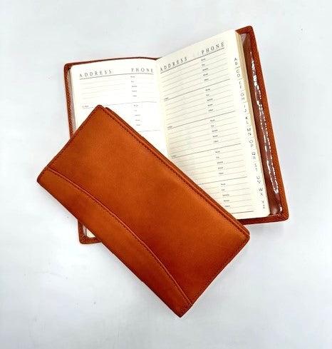 Cowhide pocket Address Book