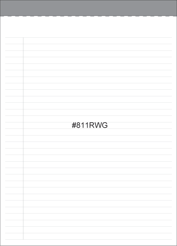 Note Pad: NP811 8 x 11 Letter pad