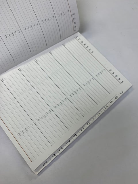 Address Book: Sewn-Bound 5-1/2 x 7-3/4" Telephone/Address Book