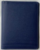 Blue Premium Faux Leather 3-Ring Planner Cover