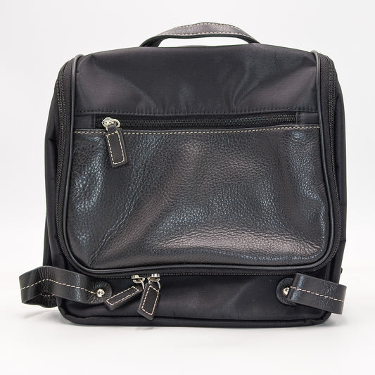 Leather: Bellino Nylon and Leather Toiletry Bag