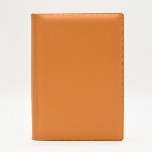 Genuine Leather Desk Journal  This high-quality leather journal has ruled sheets and a convenient book marker to easily keep track of your notes.   Available in Tan and Black  Manufacturer: Castelli 