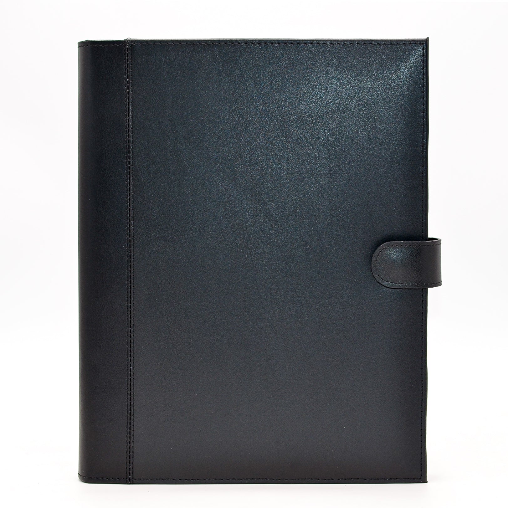 Leather 8-1/2 by x 11 inch Padfolio organizer cover document holder snap closer business card holders note pad memo pads ruled lined paper