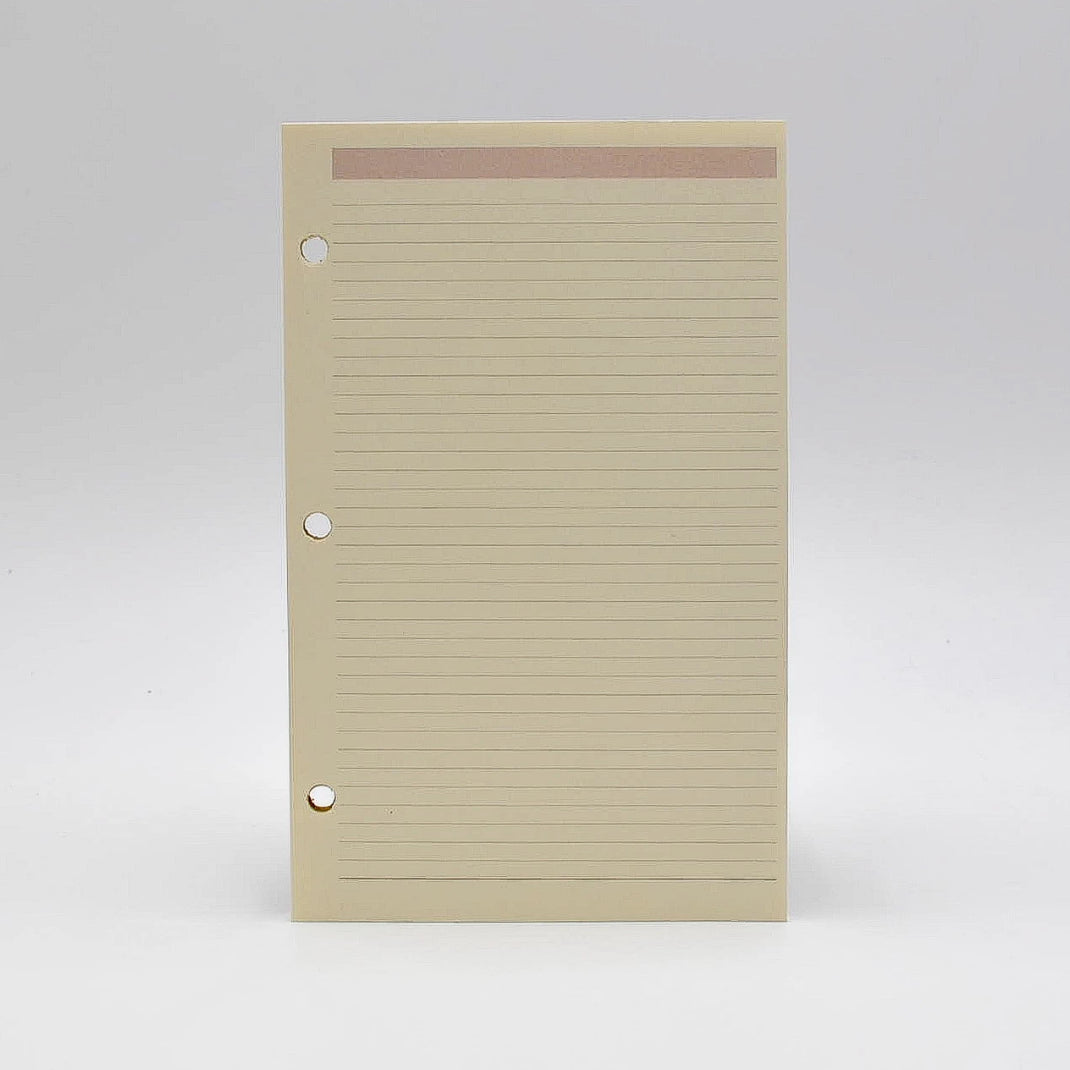 Note Sheets: PC85FR 5" x 8" Ruled Hole-Punched Loose Leaf Pages 3-ring or 16-ring