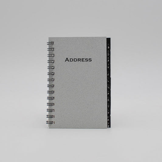 Address Book: MA35W 3" x 5" Wirebound leatherette tab telephone organizer a to z alphabet tabs email white refill alpha alphabet 