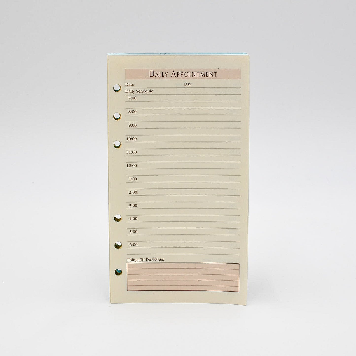 Daily Appointment Sheets: PC64AP6I 6-3/4" X 3-3/4" 6-Ring Loose Leaf Ruled Refill preference collection sungraphix paper organizer ivory Louis Vuitton 