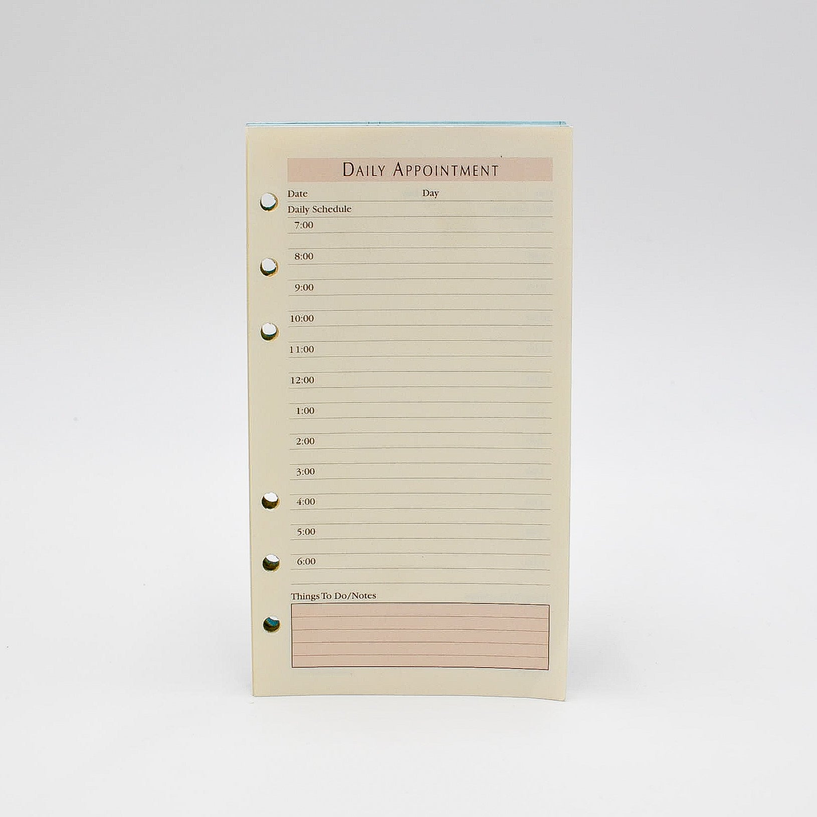 Daily Appointment Sheets: PC64AP6I 6-3/4" X 3-3/4" 6-Ring Loose Leaf Ruled Refill preference collection sungraphix paper organizer ivory Louis Vuitton 