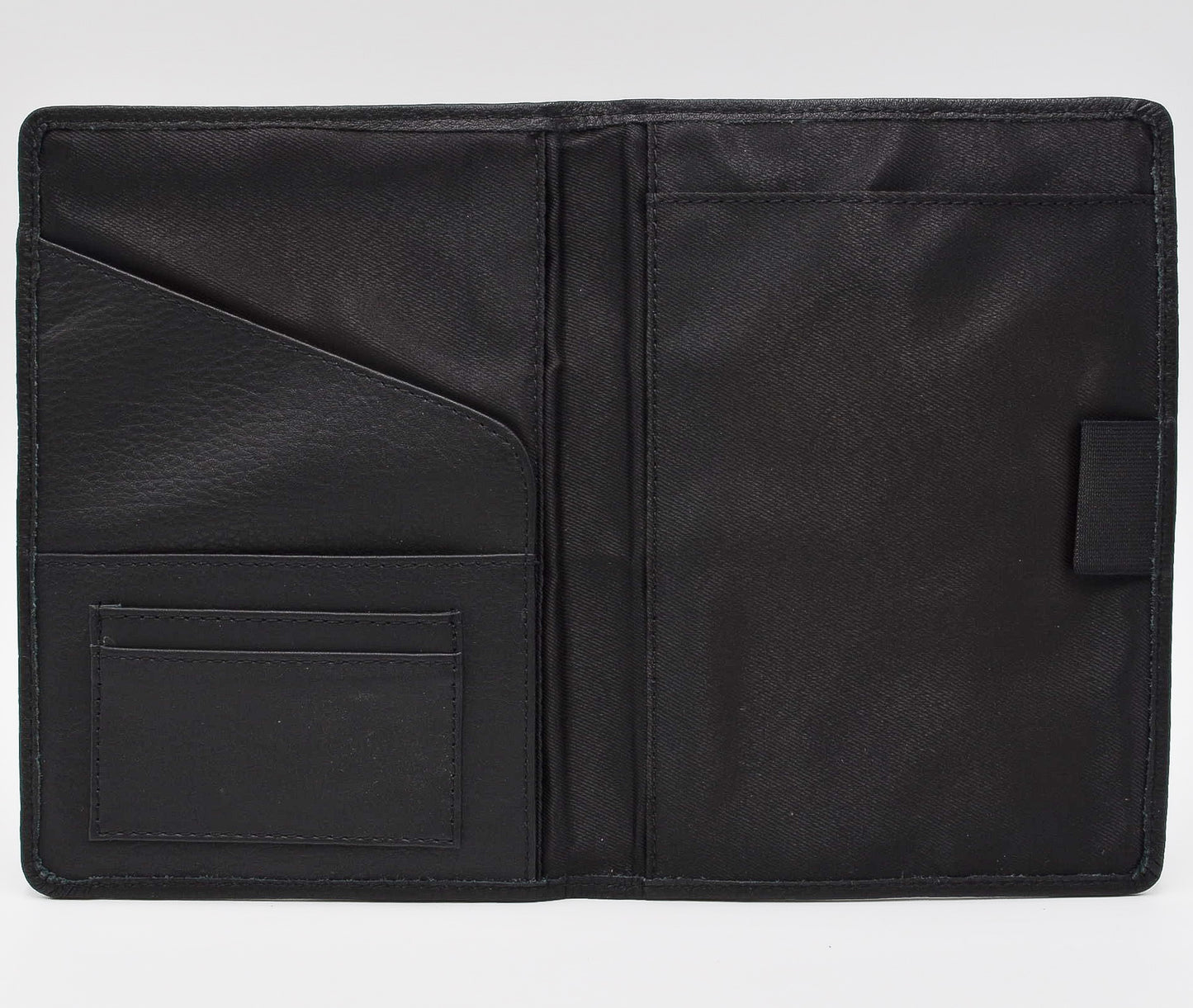 Jack Georges Black Cover for 5x8 Planner Insert leather with document pockets and business card holder