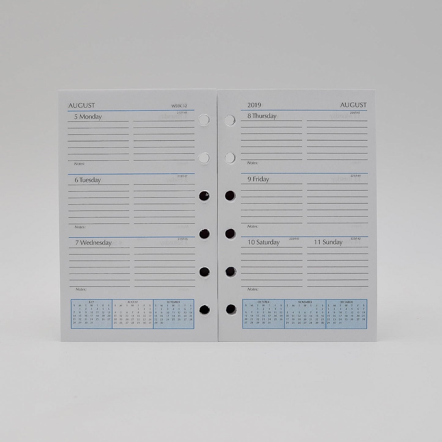 This loose leaf 2021 or 2022 calendar, 6 hole refill has a month-at-a-view portion in the front of the book and a week-at-a-view portion in the back, as well as 26 address sheets. It also includes Advance Planning, Important Dates, International Holidays, Birthdays and Anniversaries, Weights and Measures, Weather, Interest Rates, Road and Air Miles...and more. Item #: MW35P6 Dimensions: 3-1/8" x 5" Louis Vuitton A5 Coach
