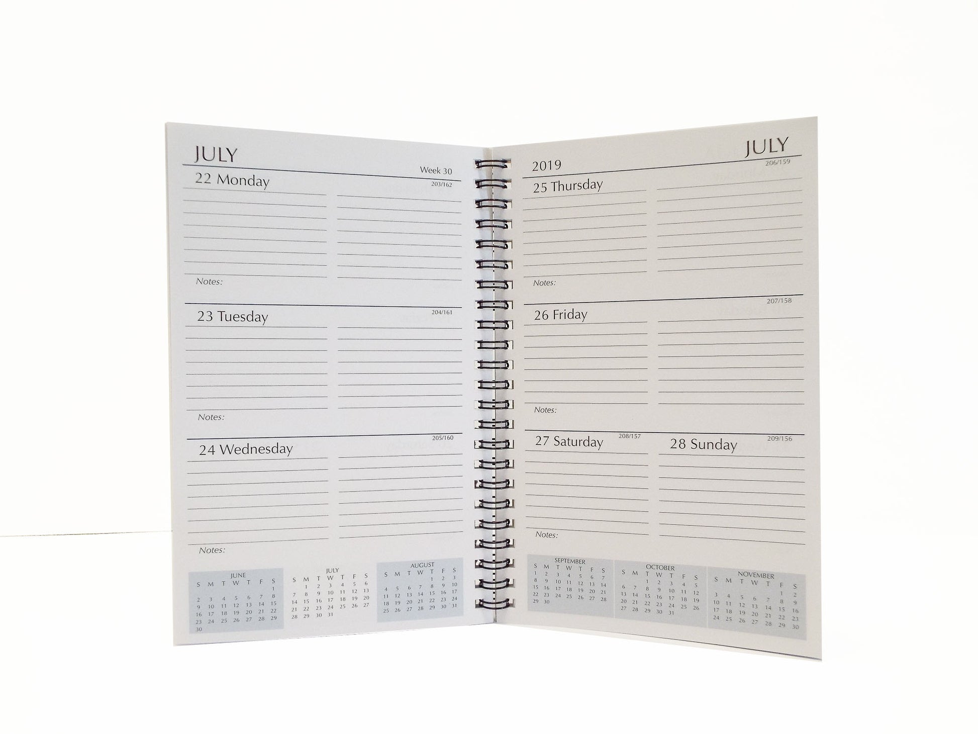 Scully 2024 5045A Monthly + Weekly 5 x 8 Spiral Agenda Refill 043963
