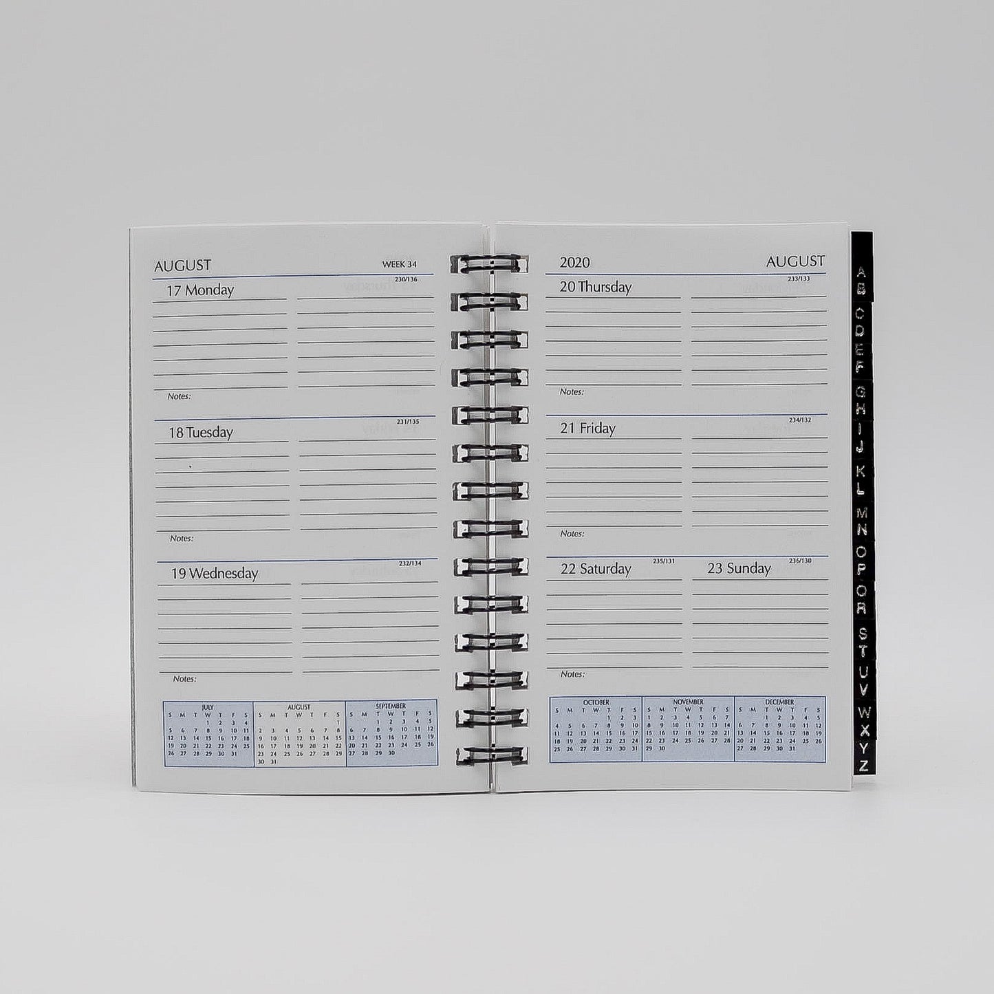 MWA35W 3 X 5 MCARTHY COLLECTION PLANNER ADDRESS COMBO WIRED WIREBOUND WHITE CALENDAR 