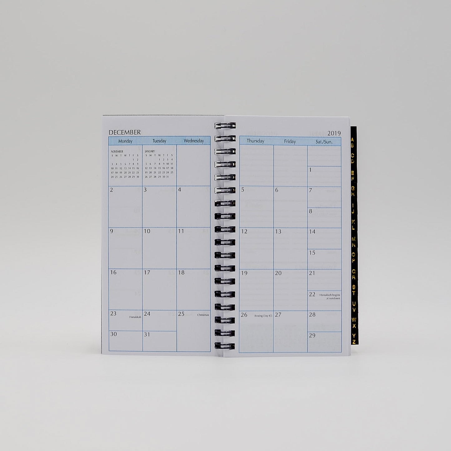 McCarthy Collection MWA36W 6-1/4 x 3-1/4 Wirebound Address/Planner Combo calendar refill 2019 2020 spiral diary monthly weekly planning 