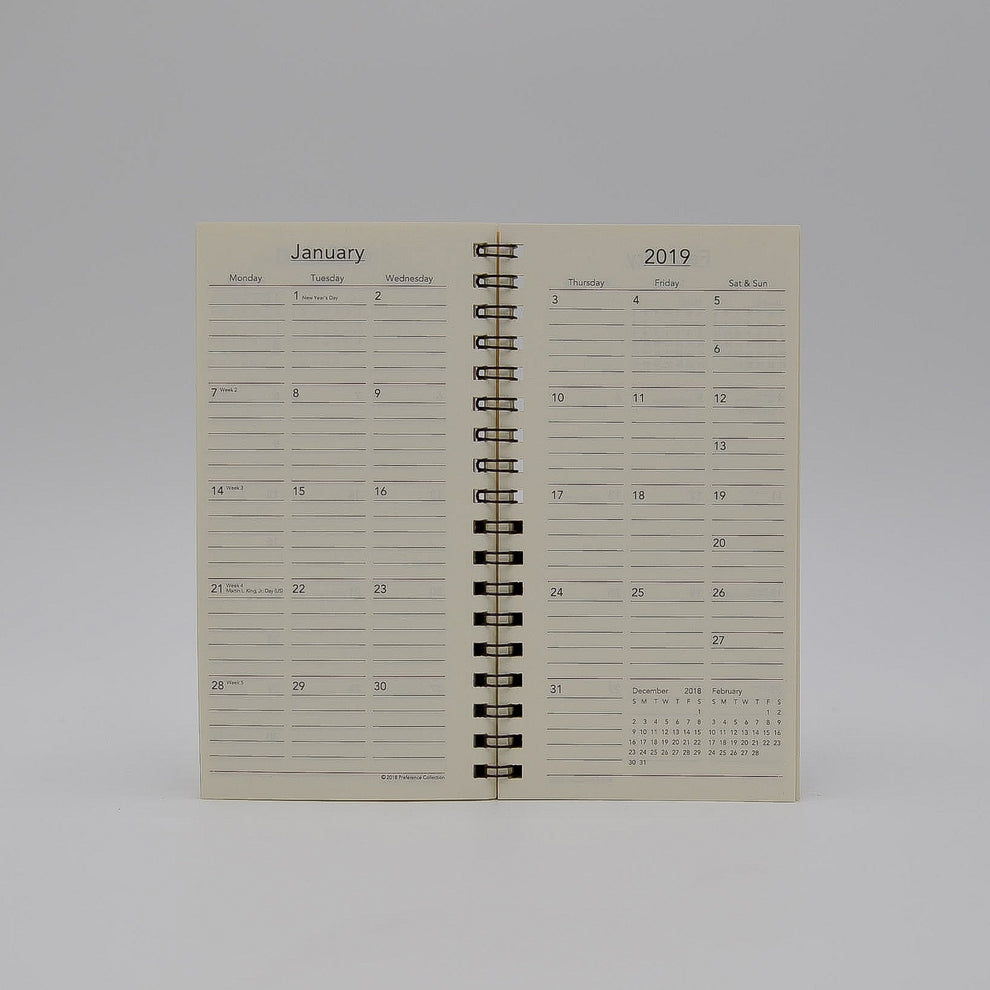Preference Collection Monthly/Weekly 31/4" x 61/4" Wirebound Planner