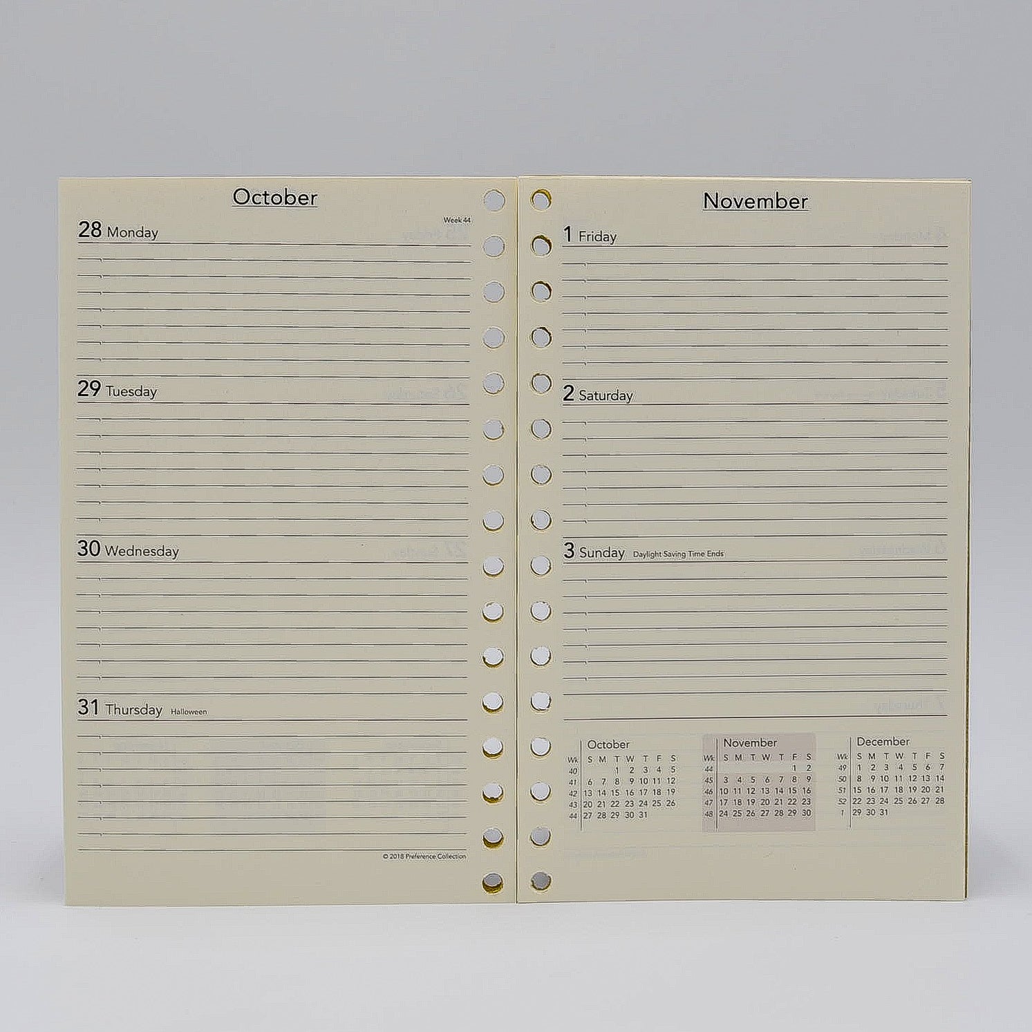 Preference Collection: PD85MI 8 x 5 16-hole Planner sungraphix ivory 16 ring planner calendar agenda organizer desk monthly weekly gherka Bosca loose leaf insert refill paper binder 