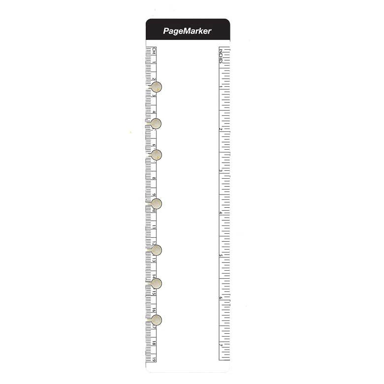 Page Marker: 85PM  7-hole Punched Clear Poly Ruler Bookmark