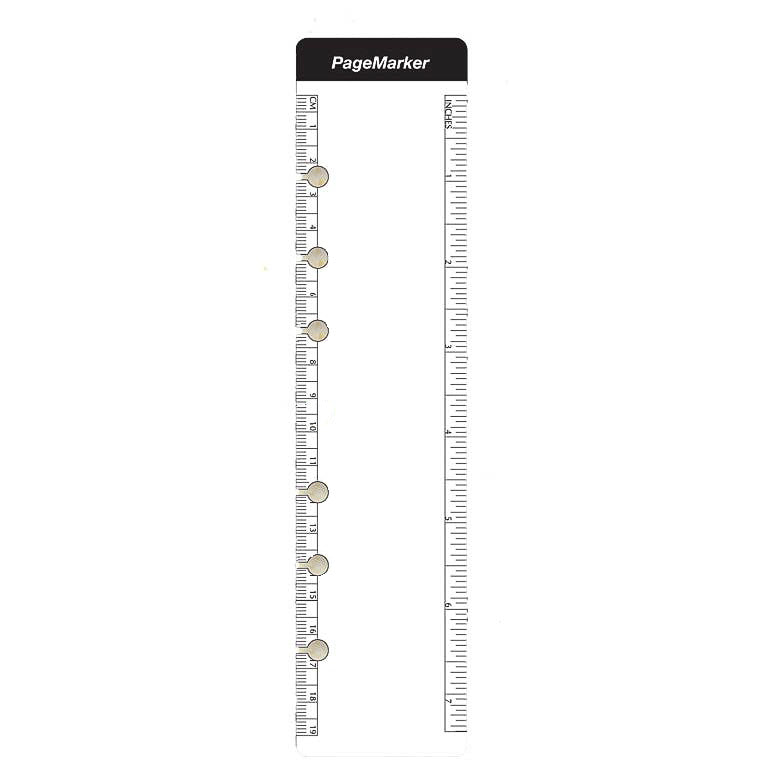 Page Marker: 3 3/4" x 6 3/4" 6-hole Punched Clear Poly Ruler